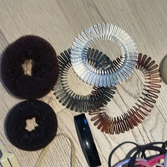 Variety of Hair Accessories and Satin Sleep Bonnet - Picture 2 of 7